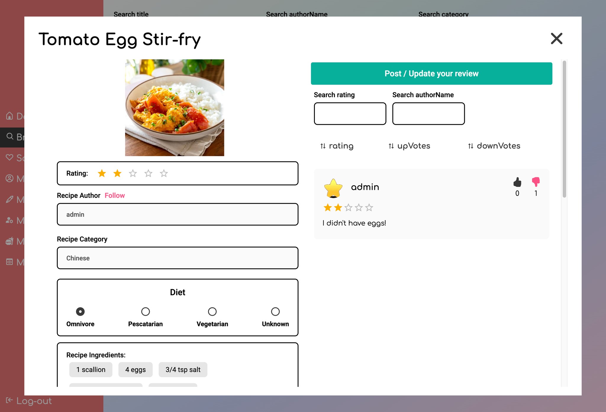 Recipe & Reviews